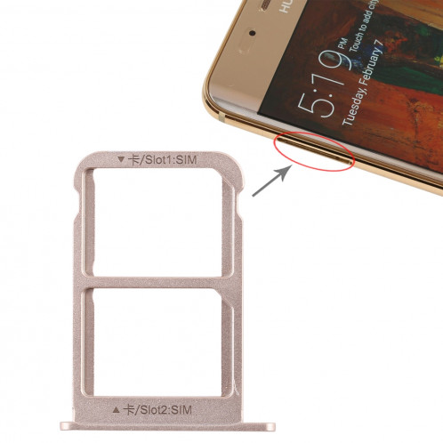 Support à carte SIM + Support à carte SIM pour Huawei Mate 9 Pro (Gold) SH485J1763-36