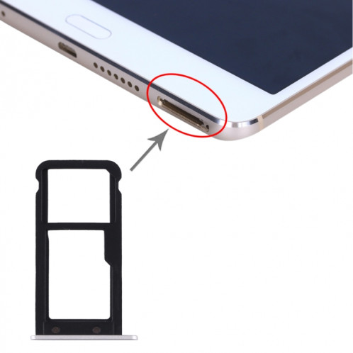 Plateau pour Carte SIM + Plateau pour Carte Micro SD pour Huawei MediaPad M3 8.4 (Version 4G) (Argent) SH853S237-34
