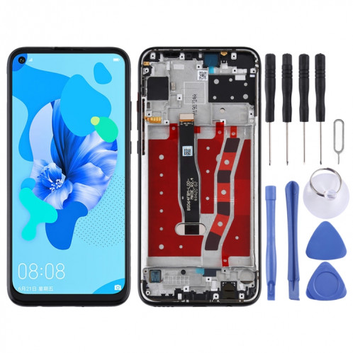 Écran LCD et numériseur complet avec cadre pour Huawei Nova 5i (noir) SH108B1602-36