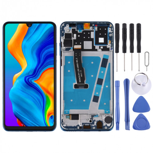 Écran LCD et numériseur complet avec cadre pour Huawei P30 Lite (RAM 4G / version standard) (bleu) SH126L1435-36