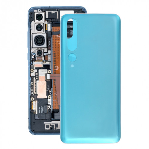 Couvercle arrière de la batterie en verre pour Xiaomi Mi 10 5G (bleu) SH01LL1098-36
