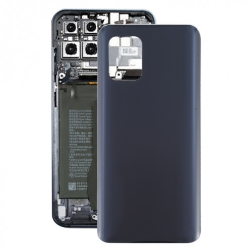 Couvercle arrière de la batterie en verre pour Xiaomi Mi 10 Lite 5G / Mi 10 Youth 5G (Noir) SH06BL987-36