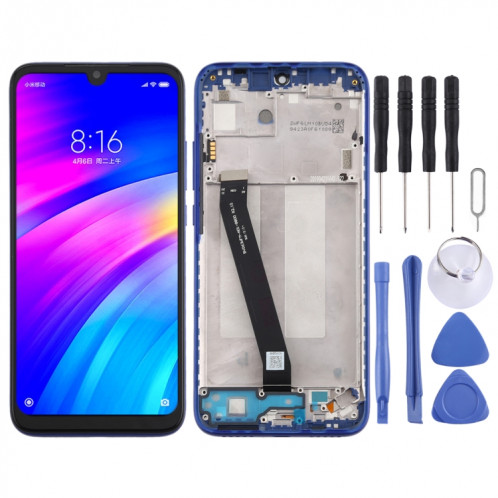 Écran LCD et numériseur complet avec cadre pour Xiaomi Redmi 7 (bleu) SH674L1535-36