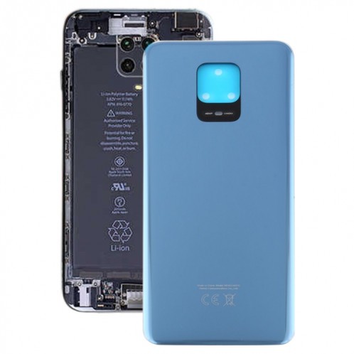 Cache arrière de batterie d'origine pour Xiaomi Redmi Note 9S / Redmi Note 9 Pro (Inde) / Redmi Note 9 Pro Max (Noir) SH93BL125-36