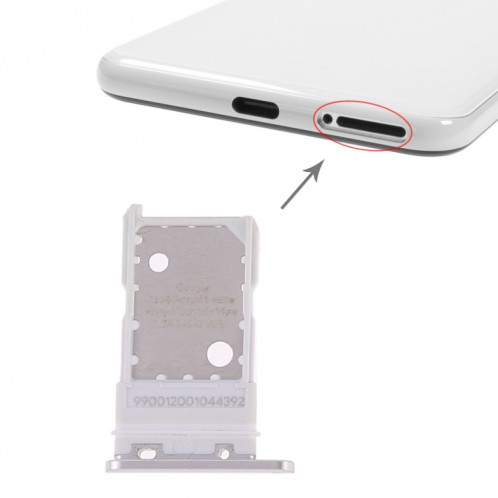 Plateau de la carte SIM pour Google Pixel 3 (blanc) SH977W1150-35