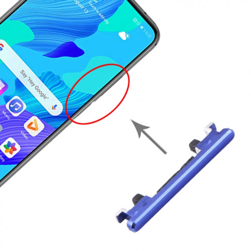Bouton d'alimentation et bouton de contrôle du volume pour Huawei Nova 5T (bleu) SH035L123-34