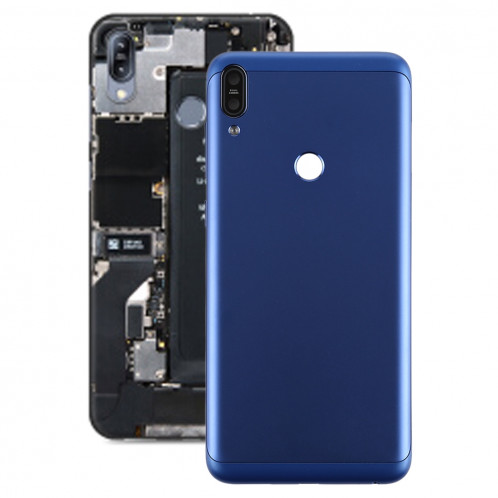 Cache arrière de la batterie avec objectif de la caméra et touches latérales pour Asus Zenfone Max Pro (M1) ZB601KL / ZB602K (Bleu) SH04LL1750-36