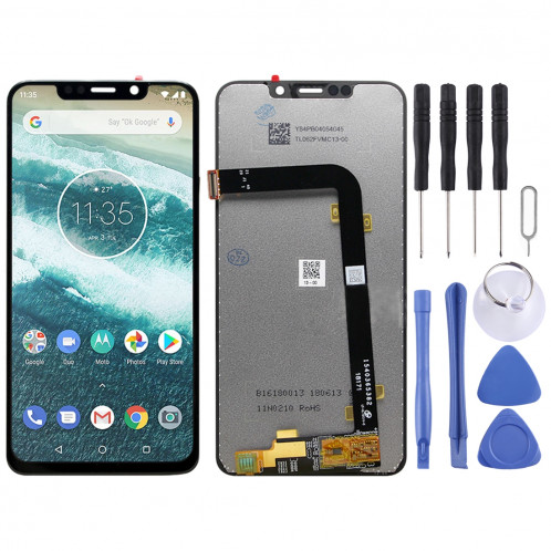 Ecran LCD et numériseur Assemblage complet pour Motorola One Power (Note P30) (Noir) SH212B1634-36