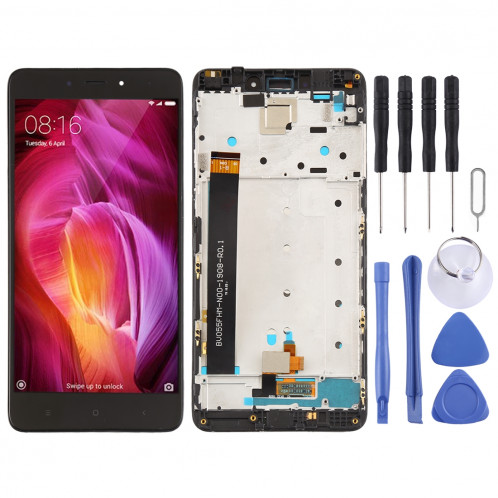 Ecran LCD et ensemble de numérisation complet avec cadre pour Xiaomi Redmi Note 4 (Noir) SH219B1817-36