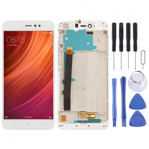 Ecran LCD et assemblée complète de numérisation avec cadre pour Xiaomi Redmi Note 5A Prime / Remdi Y1 (Blanc) SH223W897-36