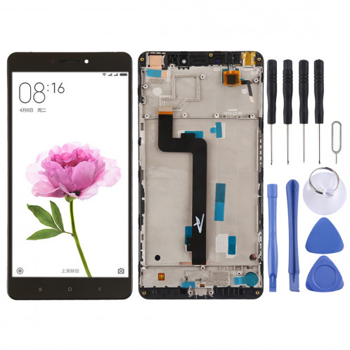 Ecran LCD et numériseur Assemblage complet avec cadre pour Xiaomi Mi Max (Noir) SH227B1869-36