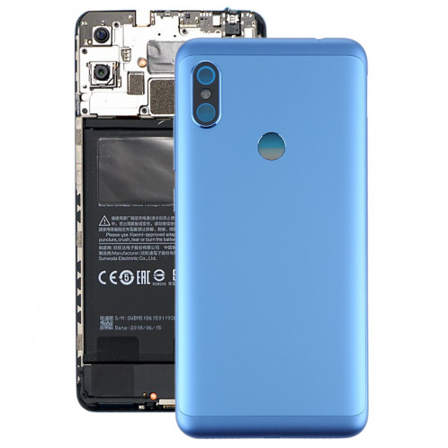 Coque Arrière de Batterie avec Touches Latérales pour Xiaomi Redmi Note 6 Pro (Bleu) SH32LL1263-36