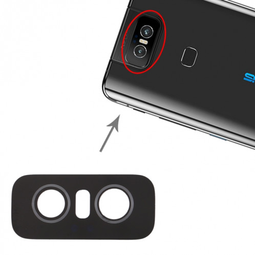 Lentille de Caméra Arrière pour Asus Zenfone 6 ZS630KL l01WD SH8282829-35