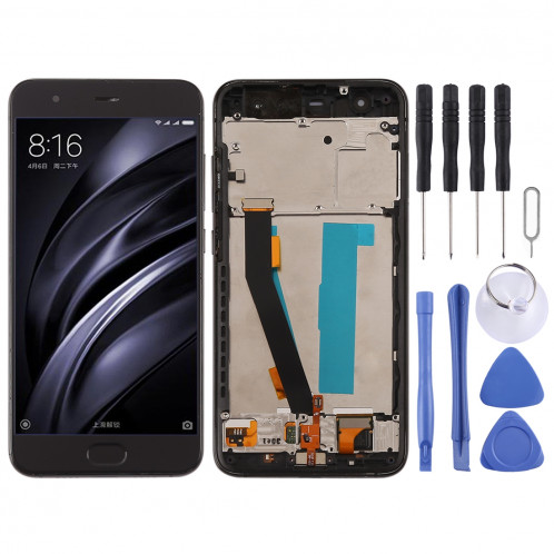 Ecran LCD et Assemblage Complet Digitaliseur avec Cadre pour Xiaomi Mi 6 (Noir) SH307B487-36