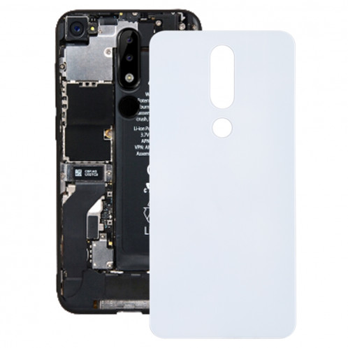 Couverture arrière pour Nokia 5.1 Plus (X5) (Blanc) SH52WL327-36