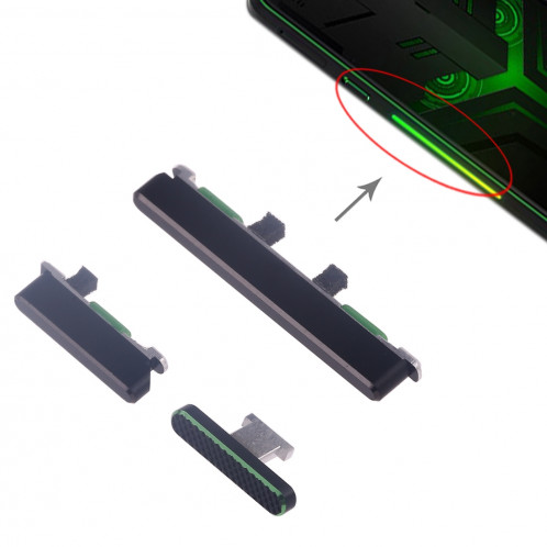 Touches latérales pour Xiaomi Black Shark Helo (Noir) SH396B428-35