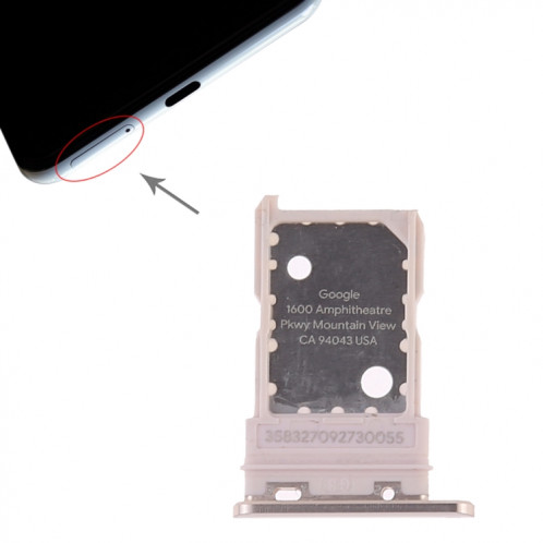 Plateau de la carte SIM pour Google Pixel 3 XL (or) SH450J431-35