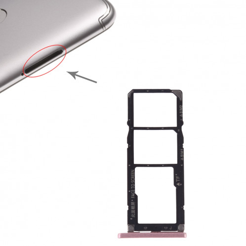 Plateau pour carte SIM + Plateau pour carte SIM + Carte Micro SD pour Xiaomi Redmi S2 (or rose) SH21RG1178-35