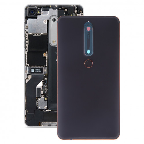 Couvercle de batterie avec lentille d'appareil photo et touches latérales pour Nokia 6.1 / 6 (2018) / 6 (2e génération) (Noir) SH29BL71-36