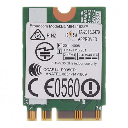 BCM943162ZP Carte réseau sans fil pour Lenovo E450 E550 E455 E555 M50-70 M50-80 G70-70 G70-80 Z70-80 G50-30 G50-45 G50-70 SH8555422-34