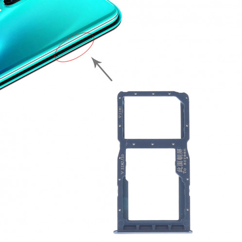 Plateau pour carte SIM + Plateau pour carte SIM / Carte Micro SD pour Huawei P30 Lite (Bleu) SH617L1848-35