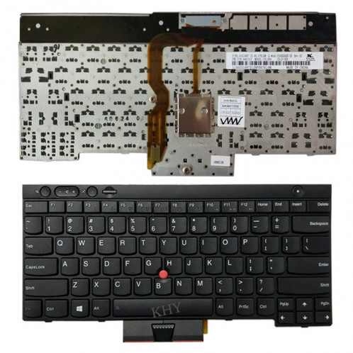Clavier d'ordinateur portable anglais de version des USA avec des bâtons de pointage pour Lenovo IBM Thinkpad L430 / T430 / T430i / T430S, Teclado 04X1315 / 04X1201 / 04X1277 / 0C01997 SH87691988-35 Clavier d'ordinateur portable anglais de version des USA avec des bâtons de pointage pour Lenovo IBM Thinkpad L430 / T430 / T430i / T430S, Teclado 04X1315 / 04X1201 / 04X1277 / 0C01997 SH87691988-35