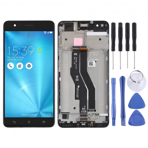 Écran LCD et numériseur Assemblage complet avec cadre pour Asus Zenfone 3 Zoom ZE553KL (noir) SH65BL226-36