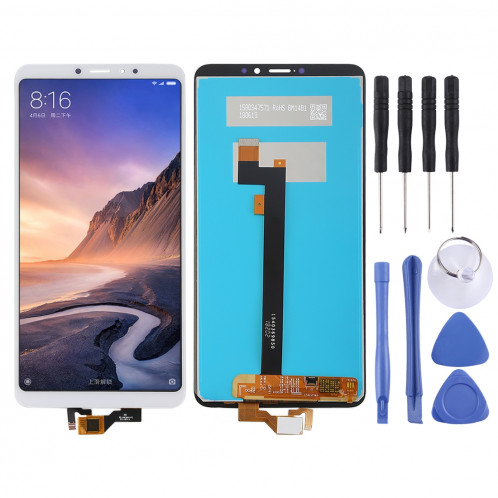 Ecran LCD et Digitizer Full Assembly pour Xiaomi Mi Max 3 (Blanc) SH967W1950-36