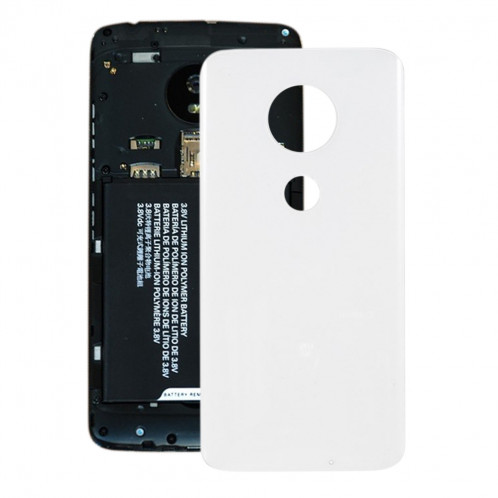 Coque Arrière de Batterie pour Motorola Moto G7 (Blanc) SH076W1147-36
