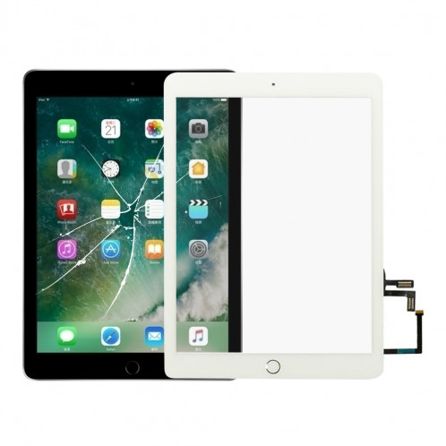 Écran tactile avec câble Home Key Flex pour iPad 5 9,7 pouces 2017 A1822 A1823 (Or) SH188J306-35