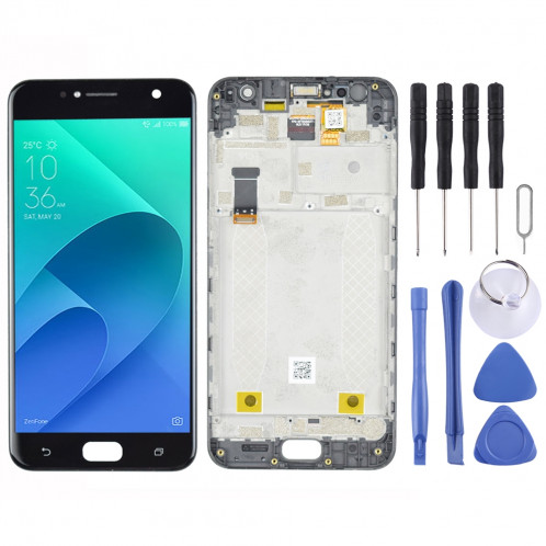 Ecran LCD et assemblée complète de numérisation avec cadre pour Asus Zenfone 4 Selfie ZB553KL X00LD X00LDA (Noir) SH337B1583-36