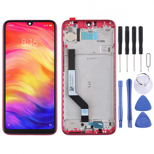 Ecran LCD et Digitaliseur Complet avec Cadre pour Xiaomi Redmi Note 7 / Redmi Note 7 Pro (Rouge) SH365R1313-36