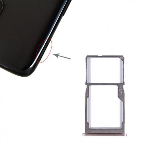 Pour Meizu 15 plateau de carte SIM + plateau de carte SIM/plateau de carte Micro SD (or) SH367J1614-35