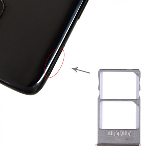 Pour Meizu 15 Plus plateau de carte SIM + plateau de carte SIM (or) SH368J856-35