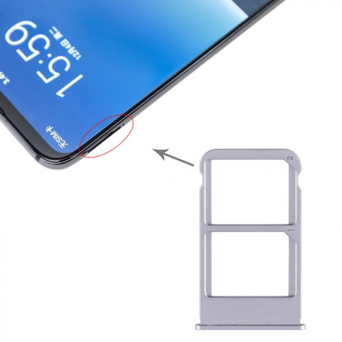 Pour Meizu 16 Plus Plateau de carte SIM + Plateau de carte SIM (Argent) SH369S1639-35