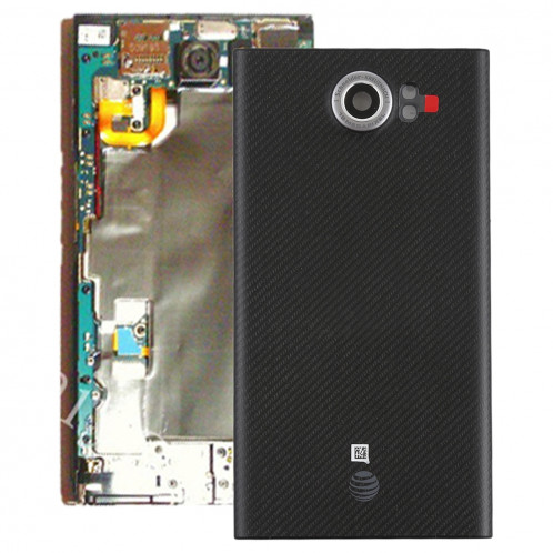 Couverture arrière avec objectif d'appareil photo pour Blackberry Priv (version US) (noir) SH29BL319-36