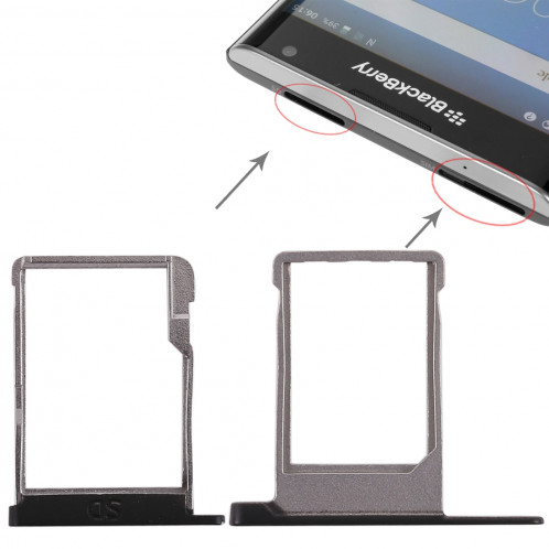 Bac à carte SIM + bac à carte Micro SD pour Blackberry Priv (Noir) SH620B1571-35