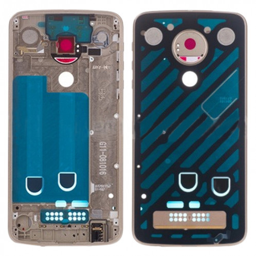 Plaque de cadre intermédiaire pour Motorola Moto Z Play XT1635 (Or) SH836J1149-34