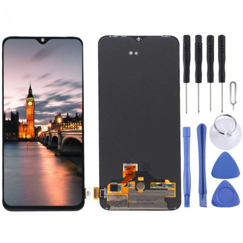 Pour OnePlus 7 Original AMOLED Material LCD Screen and Digitizer Full Assembly (Noir) SH916B578-35