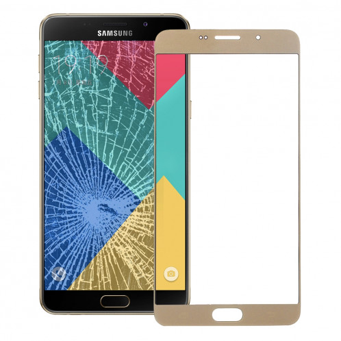 iPartsAcheter pour Samsung Galaxy A9 (2016) / A900 écran avant verre extérieur (Golden) SI04JL445-38