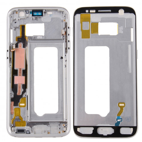 iPartsAcheter pour Samsung Galaxy S7 / G930 Boîtier Avant Cadre LCD Cadre Lunette (Argent) SI071S1313-36