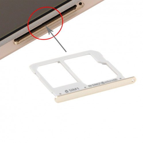 Bac à carte SIM et bac à carte Micro SD pour A3 (2016) / A3100 & A5 (2016) / A5100 & A7 (2016) / A7100 (Or) SH125J233-34