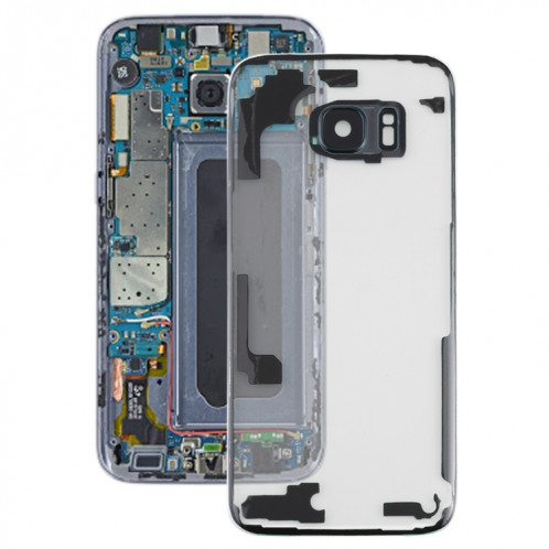 Pour Samsung Galaxy S7 Edge / G9350 / G935F / G935A / G935V Couvercle arrière de batterie transparent avec couvercle d'objectif d'appareil photo (Transparent) SH24TL606-36