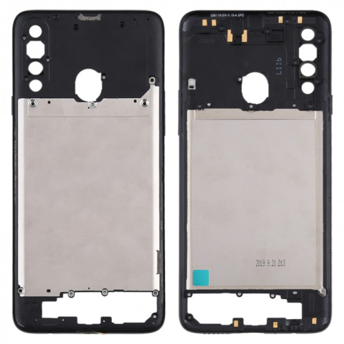 Pour Samsung Galaxy A20s Middle Frame Bezel Plate (Noir) SH382B1922-36
