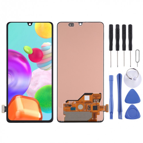 Écran LCD Super AMOLED pour Samsung Galaxy A41 avec assemblage complet du numériseur (Noir) SH505B148-36