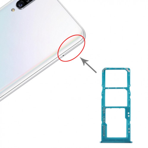 Pour Samsung Galaxy A30s Plateau de carte SIM + Plateau de carte SIM + Plateau de carte Micro SD (Vert) SH508G1434-34