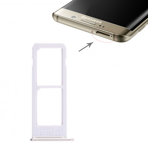 2 Plateau de carte SIM pour Galaxy S6 Edge plus / S6 Edge + (Gold) SH543J472-36