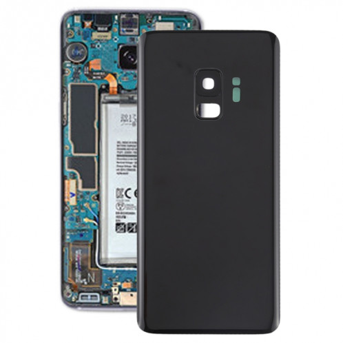 Coque arrière de batterie pour Galaxy S9 avec objectif d'appareil photo (noir) SH70BL1803-36