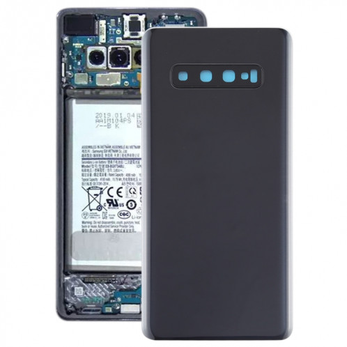 Coque arrière de batterie pour Galaxy S10+ avec objectif d'appareil photo (noir) SH71BL108-36