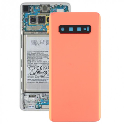 Coque arrière de batterie pour Galaxy S10 avec objectif d'appareil photo (rose) SH72FL1824-36